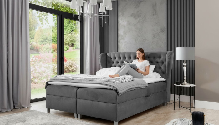 Luxe Design Boxspringbed Slaapkamer Gestoffeerd Bed Modern Meubelen Chesterfield