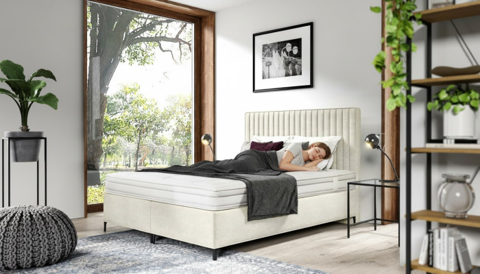 Ontwerper bed tweepersoonsbed luxe slaapkamer gestoffeerd bed 160x200 cm moderne stijl.