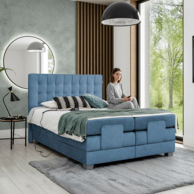 Blau Bed Slaapkamer Tweepersoonsbed Inrichting Boxspring Modern Inrichting