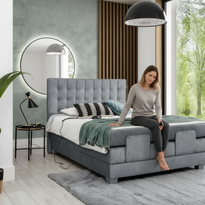 Moderne grijze tweepersoonsbed 160x200cm slaapkamer ontwerp modern interieur