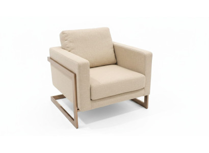 Luxe fauteuil woonkamer inrichting ontwerp modern meubilair stoffentextiel.