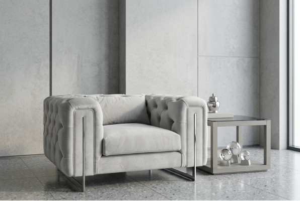 Moderne fauteuil woonkamer Chesterfield meubels stoffering inrichting textiel