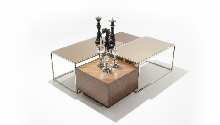 Luxe salontafel woonkamer meubels hout met glas design modern nieuw.