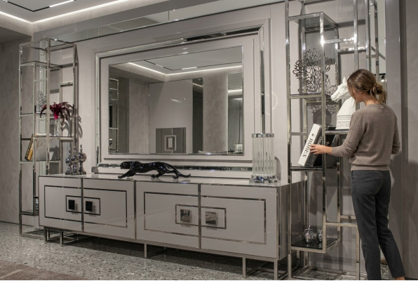 Luxe wandmeubel Modern Design Meubels Hout met Glas Woonkamer meubels