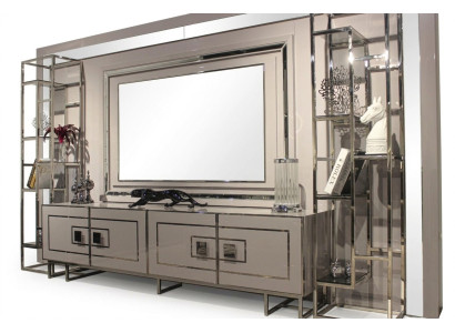 Luxe wandmeubel Modern Design Meubels Hout met Glas Woonkamer meubels