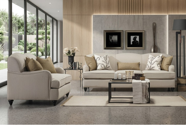 Woonkamer bankstel Tweezitter met Driezitter luxe bankontwerp inrichting  Woonkamer bankstel met twee en drie zitplaatsen, luxe bankontwerp inrichting