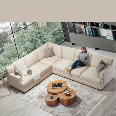 Hoekbank woonkamer design meubels luxe bank L-vorm modern interieur