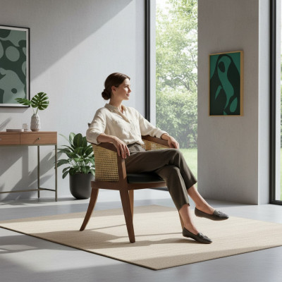 Stoelen Woonkamer Eetkamer Houten Stoel Met Armleuning Eetkamer Meubels