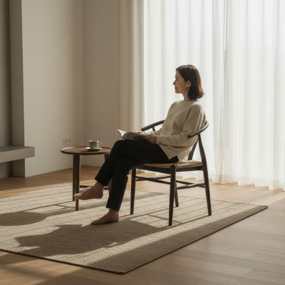 Bruine stoel meubilair zitplaats modern design eetkamer inrichting bekleding nieuw