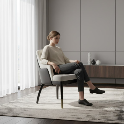 Stoel met armleuningen Designer luxe meubels Eetkamer Nieuwe inrichting