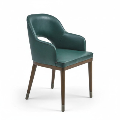 Luxe stoel met armleuningen, ontwerper eetkamer, nieuw, modern meubilair, gestoffeerde zitting