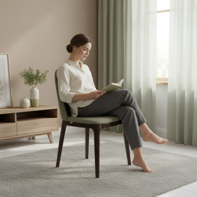 Eetkamermeubilair luxe stoel design gestoffeerde zitting inrichting stijl modern nieuw