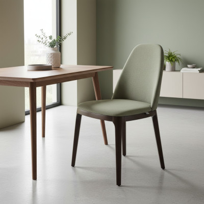 Eetkamermeubilair luxe stoel design gestoffeerde zitting inrichting stijl modern nieuw