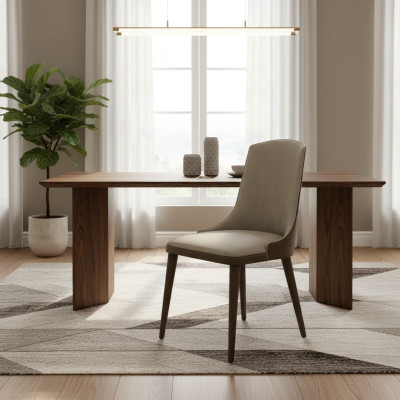 Luxe design gestoffeerde eetkamerstoel zit eetkamermeubilair hout nieuw