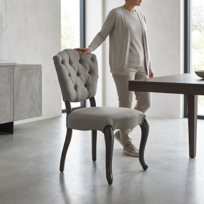 Luxe design gestoffeerde stoel meubelen stoelen zitkamer hout design