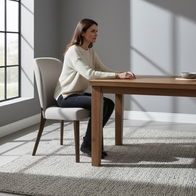 Eetkamer Moderne meubels Ontwerpstoel Grijs Inrichting Luxe Stoelen