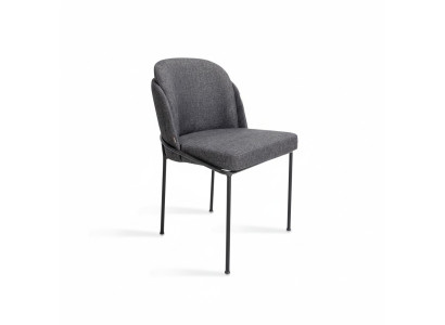 Luxe grijze eetkamerstoel bekledingstof meubels nieuw designstoelen