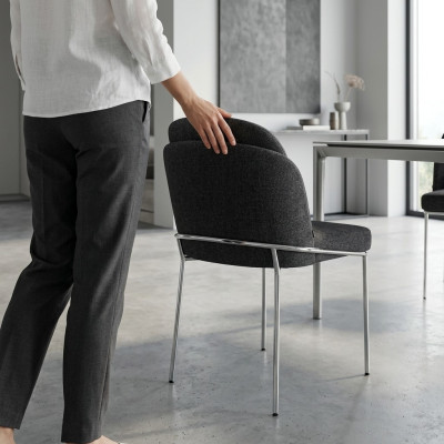 Zwarte luxe stoel eetkamer meubelen Nieuwe designer stoelen Inrichting