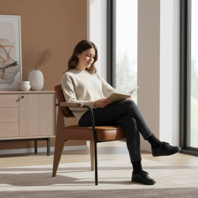 Eetkamerstoel Luxe stoel met armleuningen Ontwerper Nieuwe inrichting Armstoel
