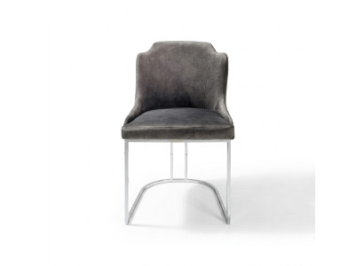 Moderne stoel Grijs Luxe Designer Meubels Eetkamerstoel Inrichting Beklede stoel