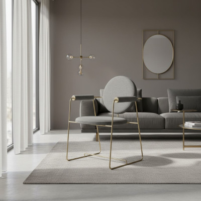 Eetkamerstoel Designerstoel met armleuningen Modern meubilair Gestoffeerde stoel
