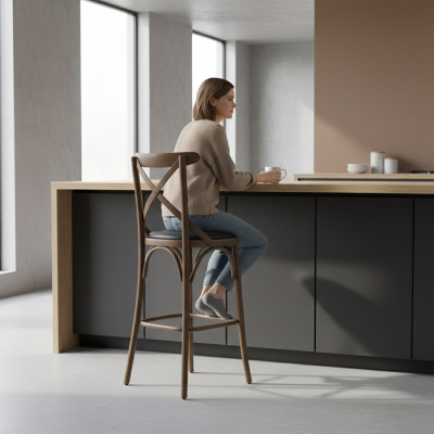 Ontwerper Barkruk Moderne Houten Stoel Meubels Eetkamerstoel Inrichting