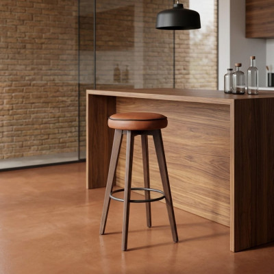 Bruine barkrukken design meubels Moderne inrichting barkrukken eetkamer.