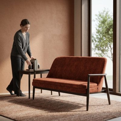 Designerbank Tweezitsbank Bank Gestoffeerde Banken Moderne Beklede Meubels Luxe