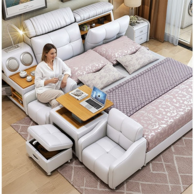 Multifunctioneel bed Modern hotelbed Multifunctionele geluid 180x200 Bluetooth