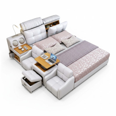 Multifunctioneel bed Modern hotelbed Multifunctionele geluid 180x200 Bluetooth