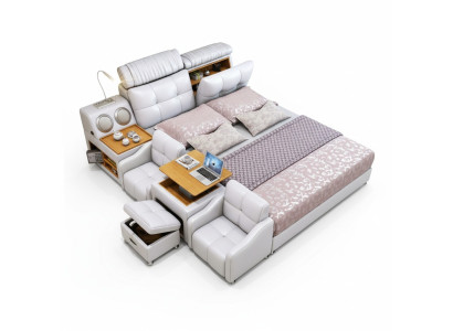Multifunctioneel bed Modern hotelbed Multifunctionele geluid 180x200 Bluetooth