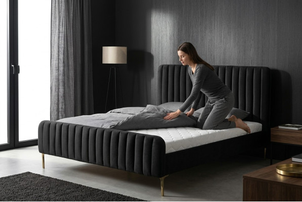 Bed Bekleding Ontwerp Luxe Dubbele Hotelbedden Slaapkamer 180x200cm Nieuw