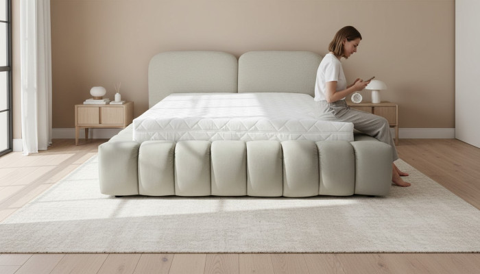 Luxe bedframe 180x200 cm Kleur Grijs Hoofdeinde Bedden Slaapkamermeubilair