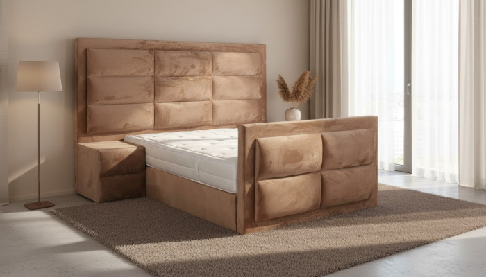 Luxe slaapkamer set Nachtkastje Bed 2-delige complete set Ontwerp Inrichting Nieuw.