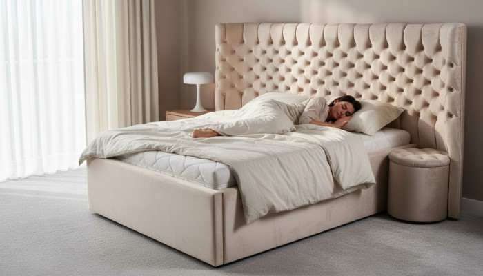 Bed nachtkastje 3 delig slaapkamer set luxe compleet meubilair nieuw