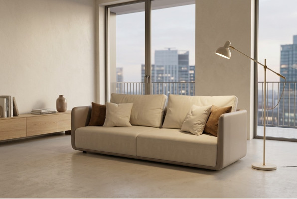 Bankstel 3-zits meubelstof driepersoonsbank luxe woonkamer 235cm textiel