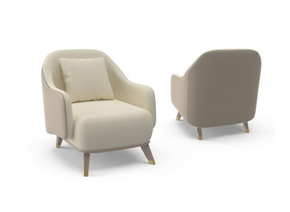 Fauteuil 1-zits gestoffeerde design luxe textielbank witte bank nieuw