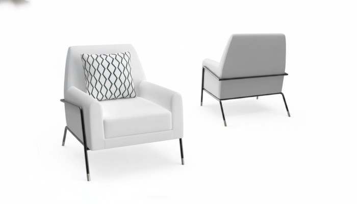Ontwerperfauteuil Woonkamermeubelen Inrichting Wit Textiel Tv-stoel Lounge