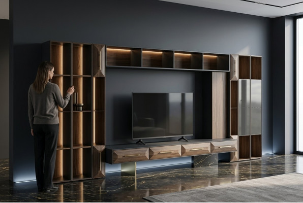 Luxe woonkamermeubels tv-standaard van hout met modern design nieuw