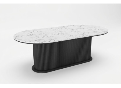 Eettafel hout Eettafel modern zwart ovale tafel Meubels Modern Nieuw
