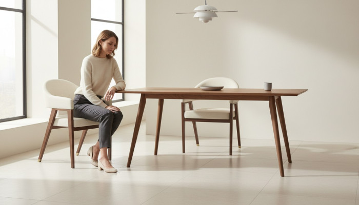 Ontwerpstoelen Bekledingshotelstoel Stof Houten meubels in de eetkamer vernieuwen.