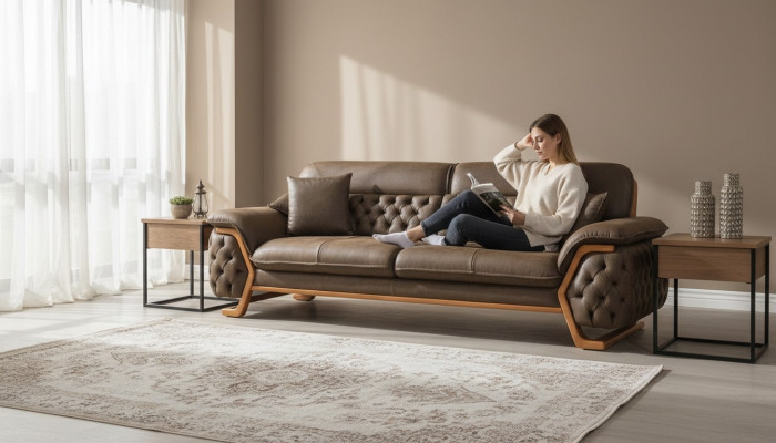 Sofa 3-zits Chesterfield Bank Gestoffeerd Woonkamer Banken Ontwerp Verstelbaar