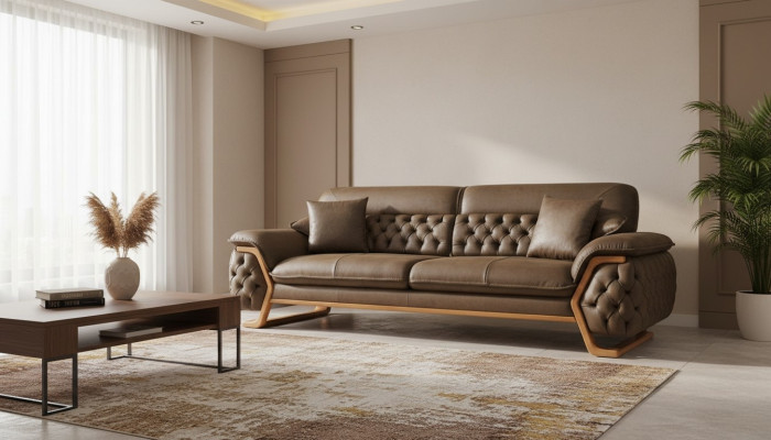 Sofa 3-zits Chesterfield Bank Gestoffeerd Woonkamer Banken Ontwerp Verstelbaar