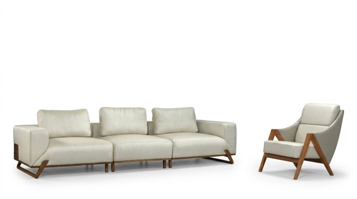 Bankstel 3+1 Zits 3 Fauteuils Sets Stof Woonkamer Set 3-delig