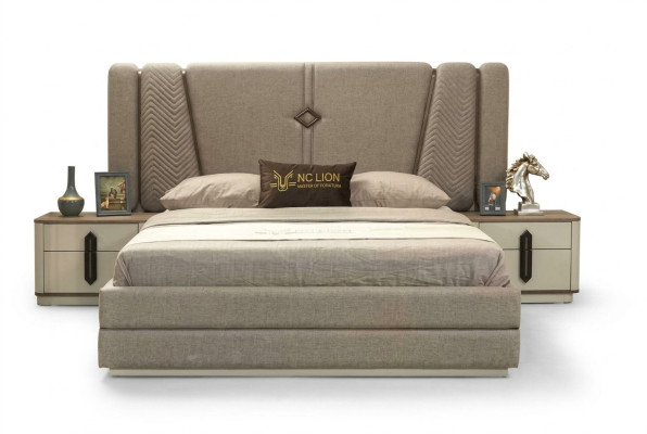 Bed nachtkastje 3-delige slaapkamer set stijlvol design modern luxe bedden