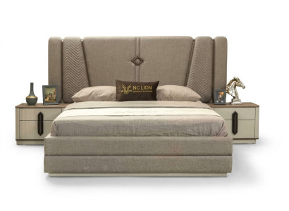 Bed nachtkastje 3-delige slaapkamer set stijlvol design modern luxe bedden