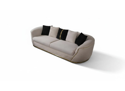Bankstel 3-zits Designbanken - Wit gestoffeerd textiel - Relax Modern 235cm