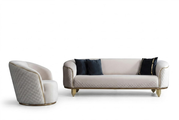 Bankstel 2 delen Woonkamer Bankstel 3 zits Fauteuil Modern Design Bank
