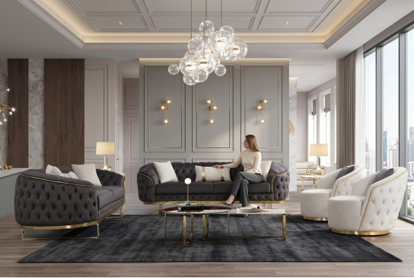 luxe bankstel 4-delig 3+3+1+1 zitbank bank meubels bank woonkamer