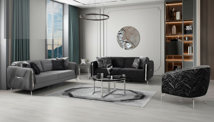 Moderne bankstel set 3 delig woonkamer luxe bankstel 3+3+1 zits meubels